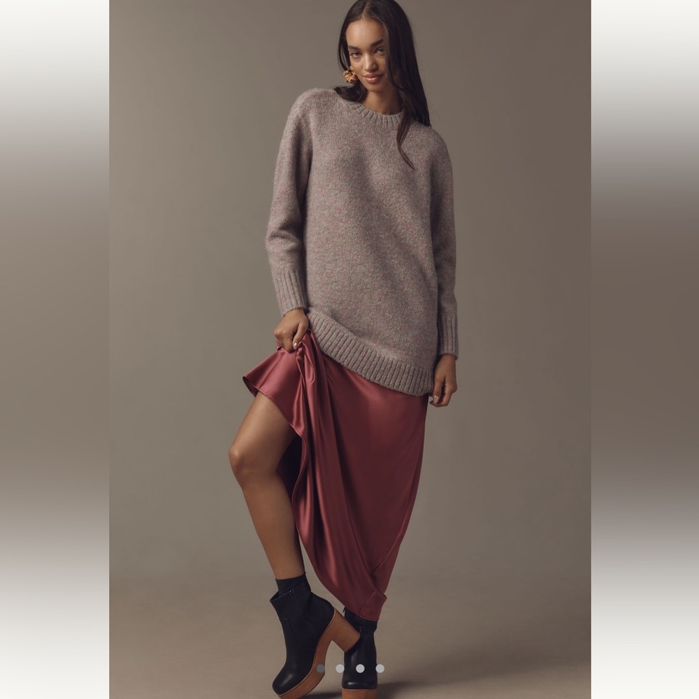 Anthropologie Long Sleeve Twofer Sweater Dress